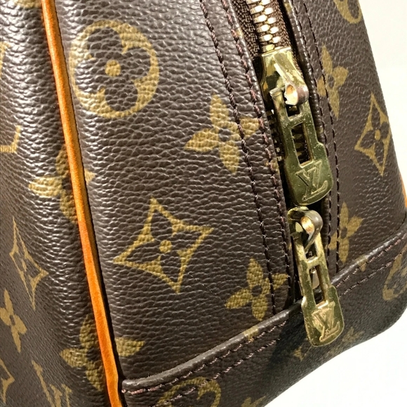 LOUIS VUITTON LV Logo Trouville Hand Bag Monogram Leather Brown - Picture 9 of 16